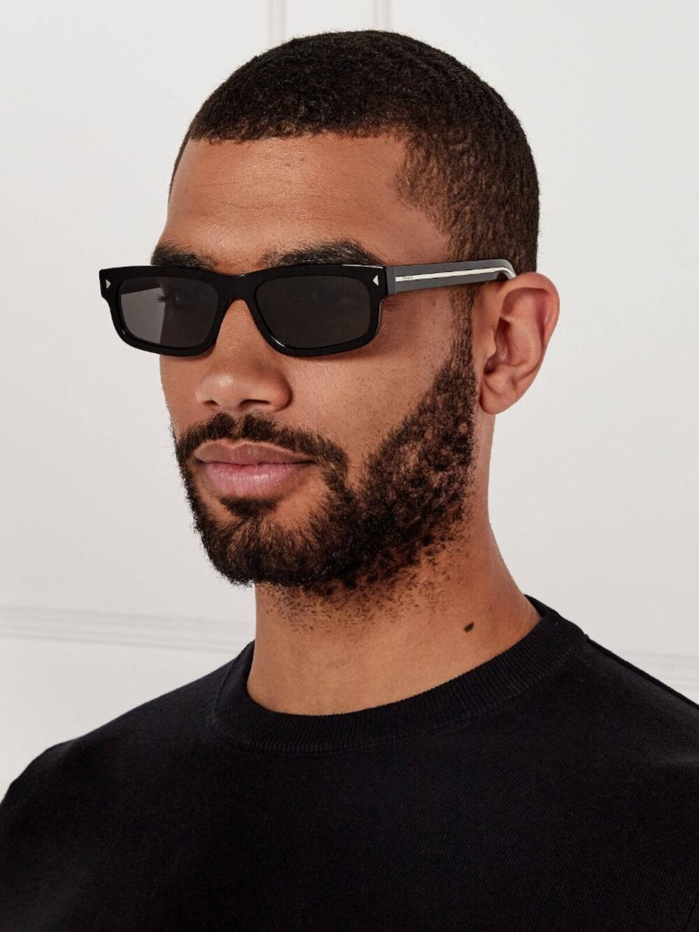 NEW PRADA SUNGLASSES, PRB11S 16K731 BLACK SQUARE CLASSIC PRADA EYWEAR PR B11S